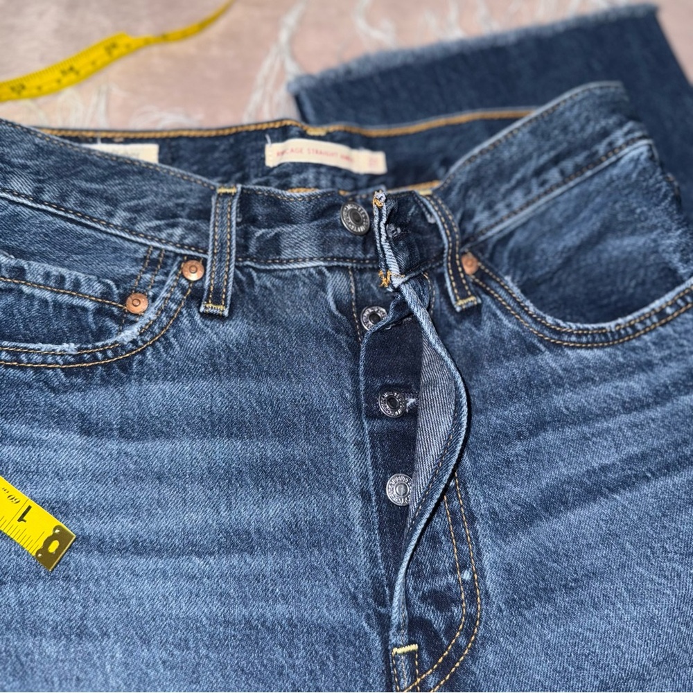 Levi’s ribcage straight ankle fray Jean 27/L25/1/2 - Picture 12 of 13